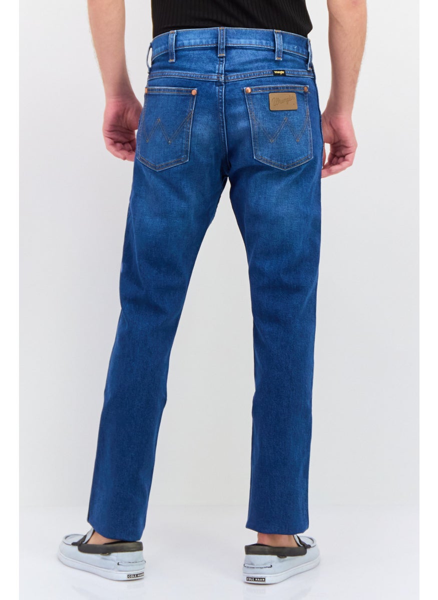 Wrangler - Men Slim Fit Wash Stretchable Denim, Washed Blue - Image 1