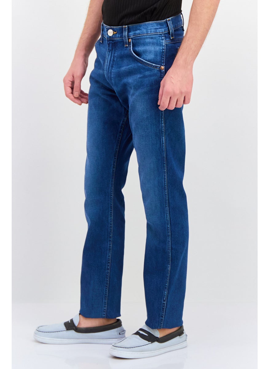 Wrangler - Men Slim Fit Wash Stretchable Denim, Washed Blue - Image 1
