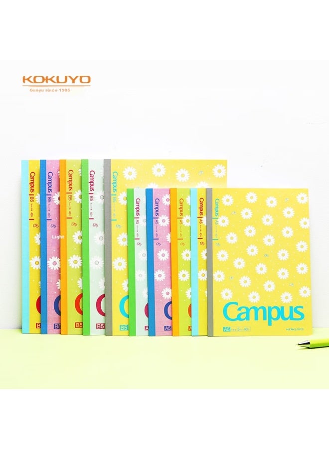 كوكويو Kokuyo (kokuyo) دفتر الحرم الجامعي ذو الربط اللاسلكي · ديزي شبكة 5 مم B5/40 ورقة 5 كتب غطاء عشوائي Wcn-cnb1447 - Image 2