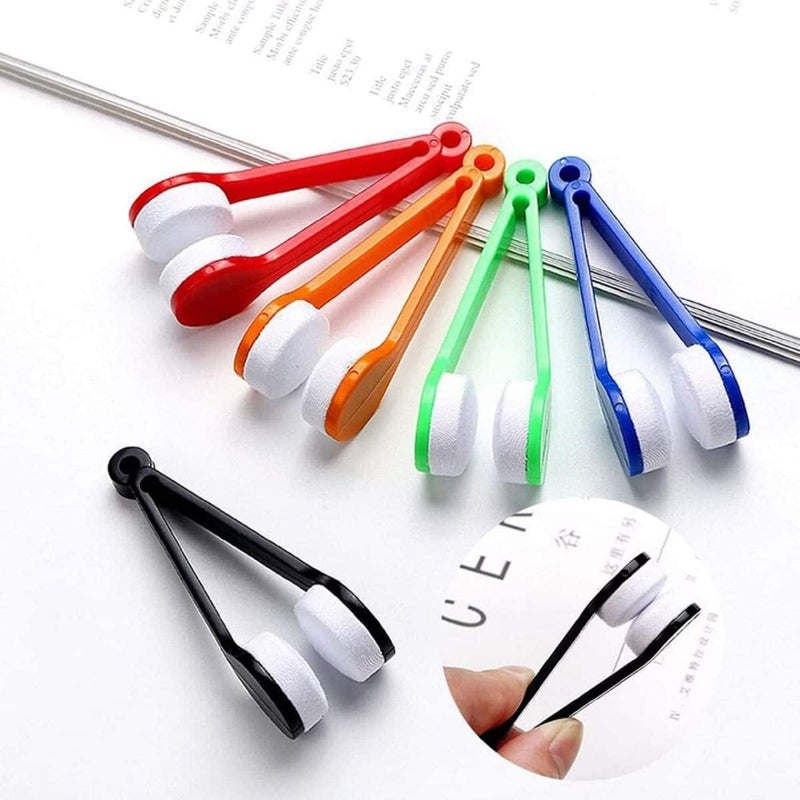 Duuous Shivansha Enterprise Microfiber Portable Eyeglass Spectacles Sunglass Lens Cleaner Brush Clip Specs Cleaning Tool With Key Hole Microfiber Cloth Handle Reading Glasses with Keyring.(Pack of 3) - Image 5