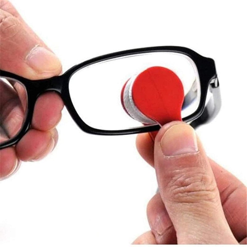 Duuous Shivansha Enterprise Microfiber Portable Eyeglass Spectacles Sunglass Lens Cleaner Brush Clip Specs Cleaning Tool With Key Hole Microfiber Cloth Handle Reading Glasses with Keyring.(Pack of 3) - Image 2