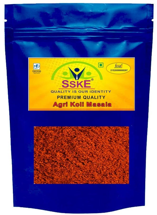 SSKE Authentic Agri Koli Masala Blend - Handcrafted Spice Mix for Rich & Flavorful Indian Cuisine Curry Masala Spice 400 gram - Image 1