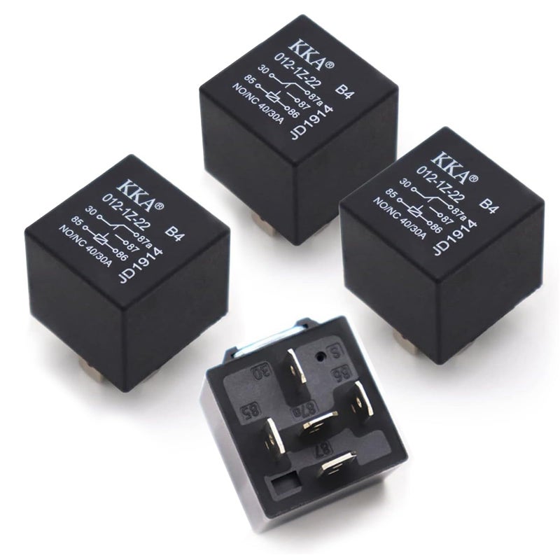 Gseigvee Pack of 4 Car Starter Relays 5pin 12V Accessory Power Waterproof Relay Switch Universal for Most Cars Trucks and Vans Black 2 - Image 3