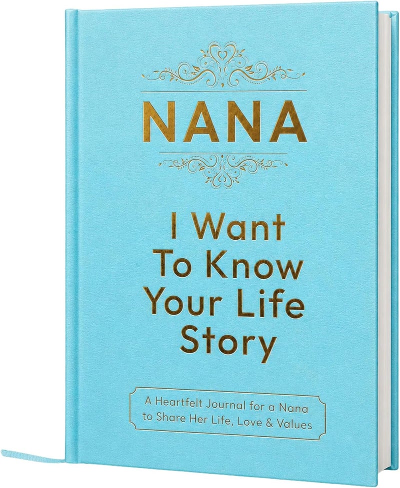 XKFCFC Nana I Want to Know Your Life Story Leather Journal (Hardcover) - Nana Gifts for Christmas or Birthday - Share Her Life Story - Ideal Gifts for Mothers Day from Granddaughter GrandSon - Image 1