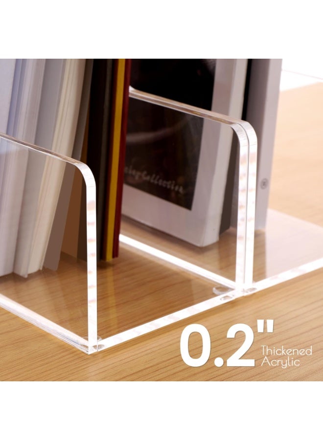 سلاسة أكريليك شفاف عمودي 2 عبوة لتنظيم المكتب (الأبعاد: 9.45" طول × 10.24" ارتفاع × 3.45" عرض) - Image 4