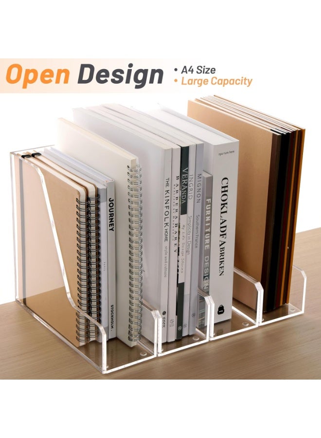 سلاسة أكريليك شفاف عمودي 2 عبوة لتنظيم المكتب (الأبعاد: 9.45" طول × 10.24" ارتفاع × 3.45" عرض) - Image 5