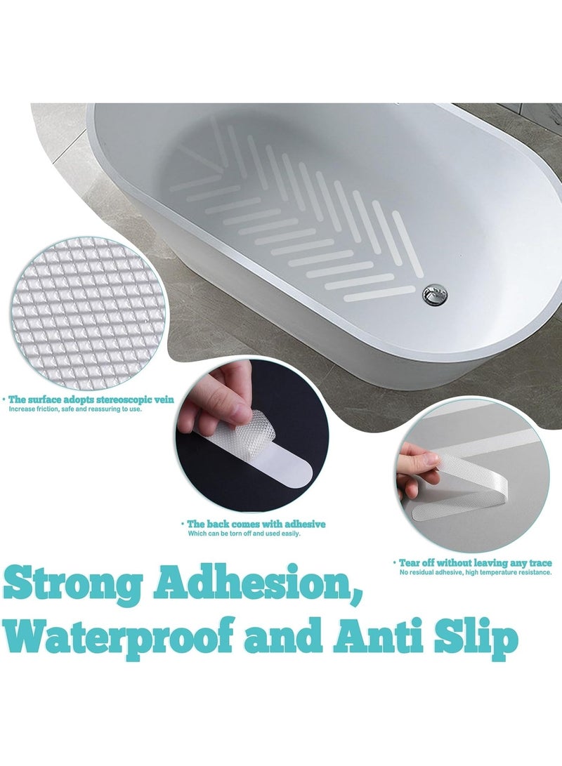 شرائط لاصقة آمنة لحوض الاستحمام، ملصقات مانعة للانزلاق لحوض الاستحمام، ملصقات مضادة للانزلاق للاستحمام، شرائط لاصقة آمنة للاستخدام المنزلي، السلالم، الأرضيات - 10 قطع - Image 3