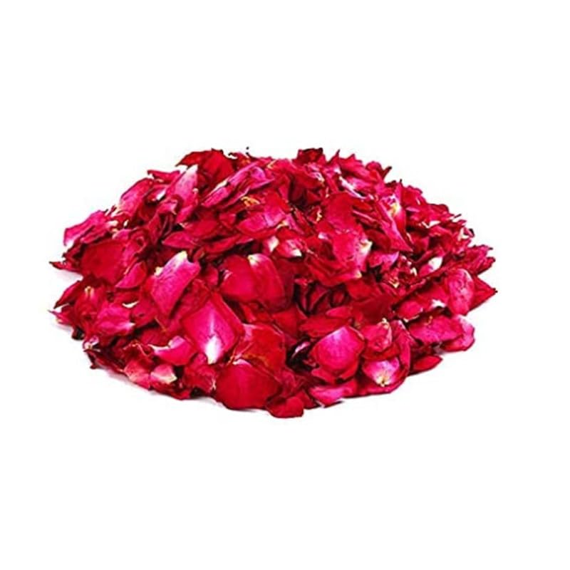 DoraMagic Dried Red Rose Petals 1.75oz/50g, Real Natural Dried Rose Petals for Bath, Soap Making, Candle Making, Wedding, Confetti, DIY Crafts, Non Edible (Red) - Image 2