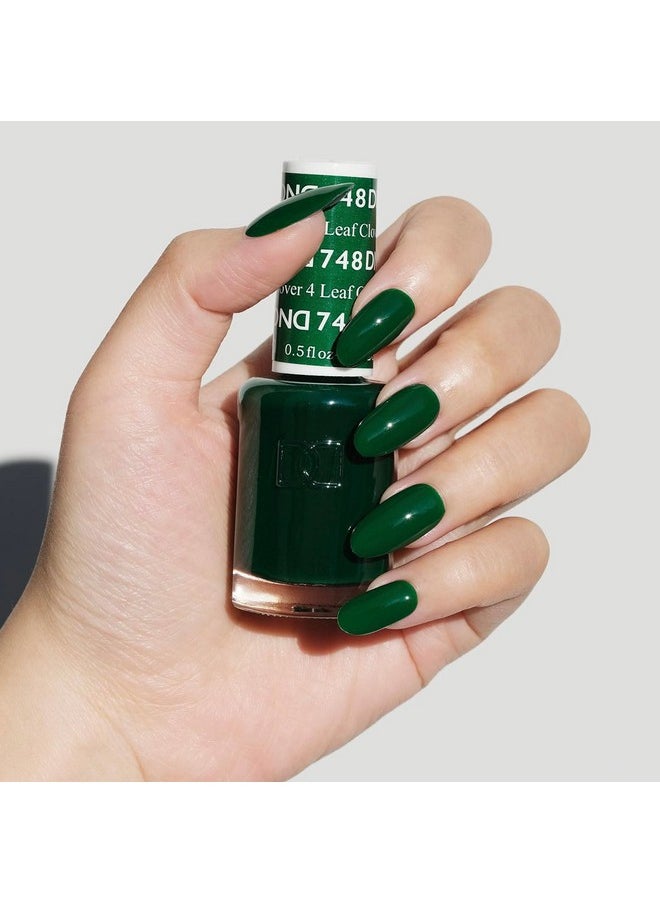 DAISY DND - Dnd Gel Polish Set 1 Each Of Green Gel Polish And Green Nail Polish 748 4 Leaf Clover 0.5 Fl Oz - Image 1