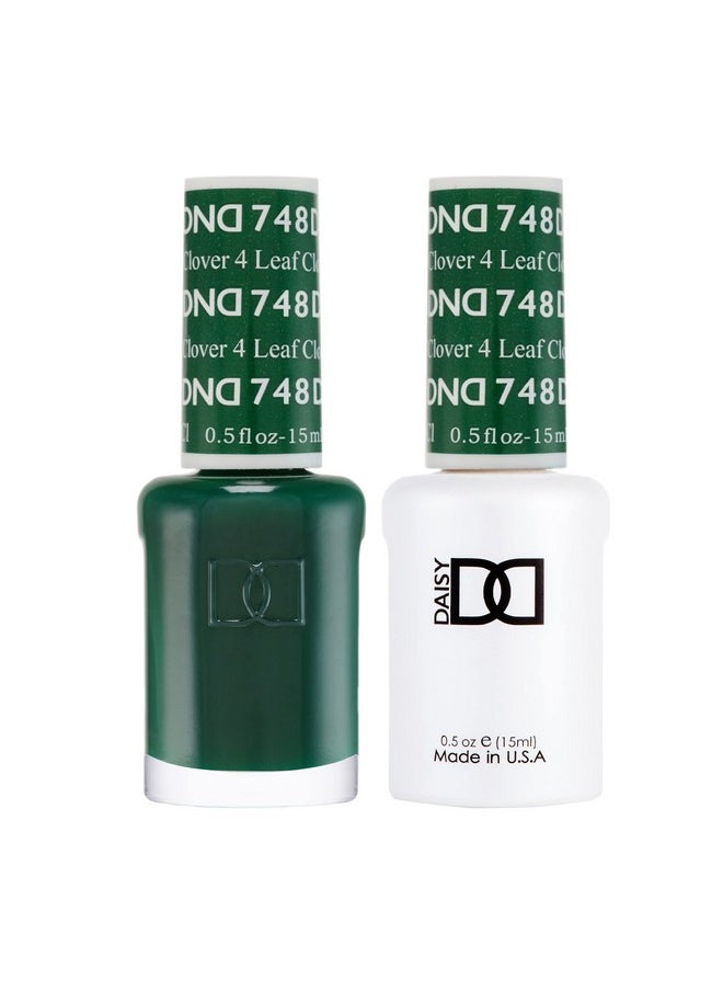 DAISY DND - Dnd Gel Polish Set 1 Each Of Green Gel Polish And Green Nail Polish 748 4 Leaf Clover 0.5 Fl Oz - Image 1