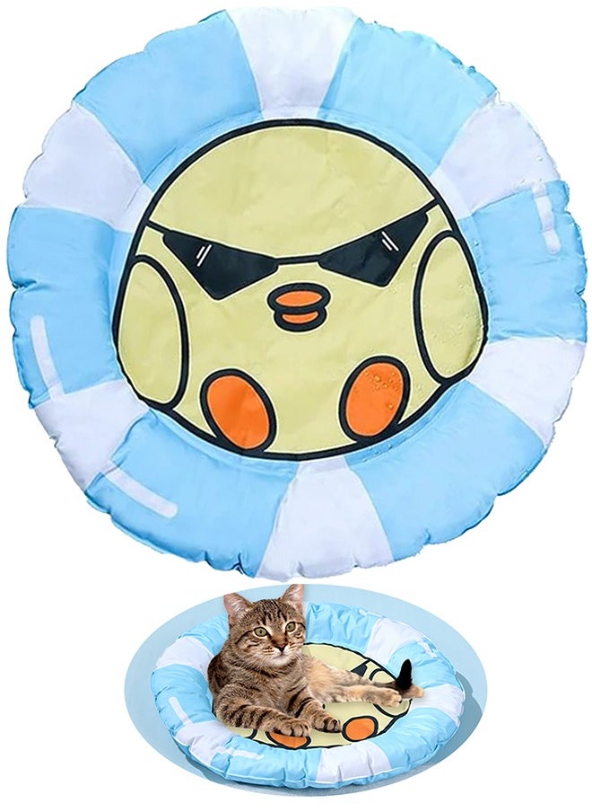 LOYAL RAIN LOYAL RAIN Cartoon Pet Cooling Mat for Cats and Dogs, Cushion Pad Summer Cool Down Comfortable Soft for Pets (Blue)  - Image 1