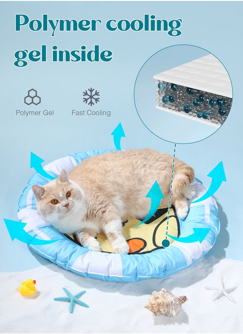 LOYAL RAIN LOYAL RAIN Cartoon Pet Cooling Mat for Cats and Dogs, Cushion Pad Summer Cool Down Comfortable Soft for Pets (Blue)  - Image 3