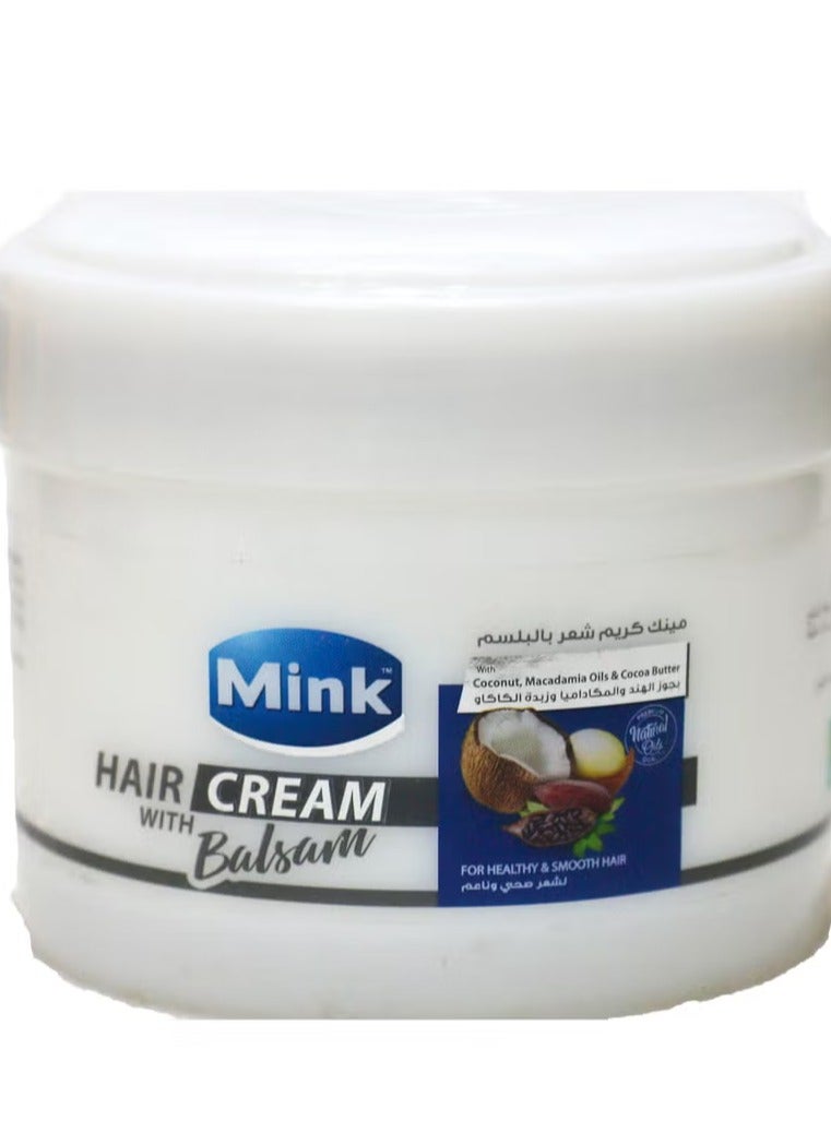 منك مينك كريم شعر بلسم مع زيوت جوز الهند والمكاداميا وزبدة الكاكاو 125 مل - Image 1