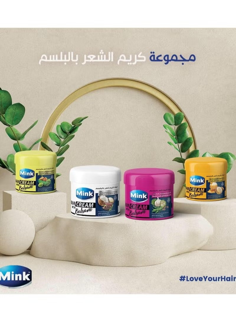 منك مينك كريم شعر بلسم مع زيوت جوز الهند والمكاداميا وزبدة الكاكاو 125 مل - Image 4