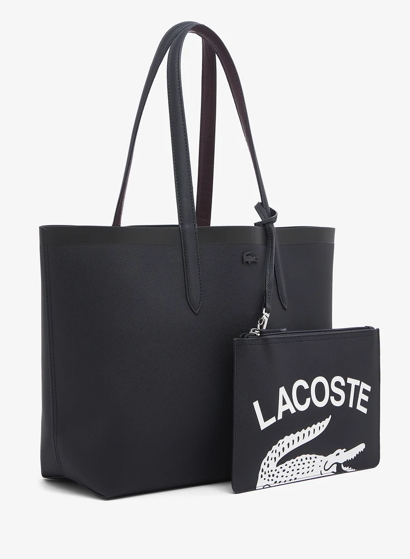 LACOSTE Logo Tote Bag with Clutch