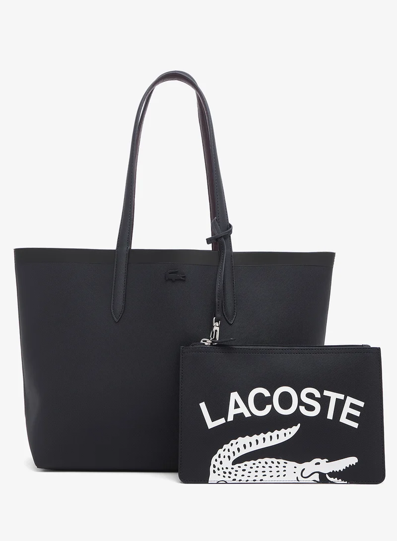 LACOSTE Logo Tote Bag with Clutch