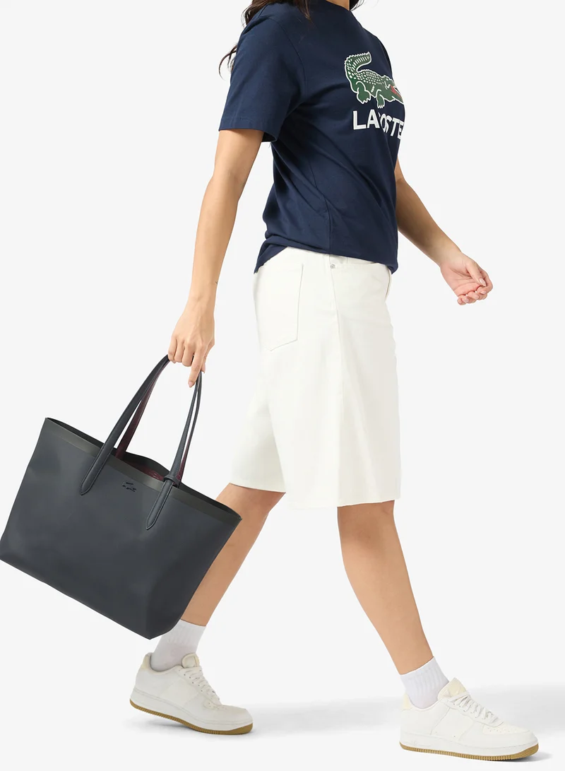 LACOSTE Logo Tote Bag with Clutch
