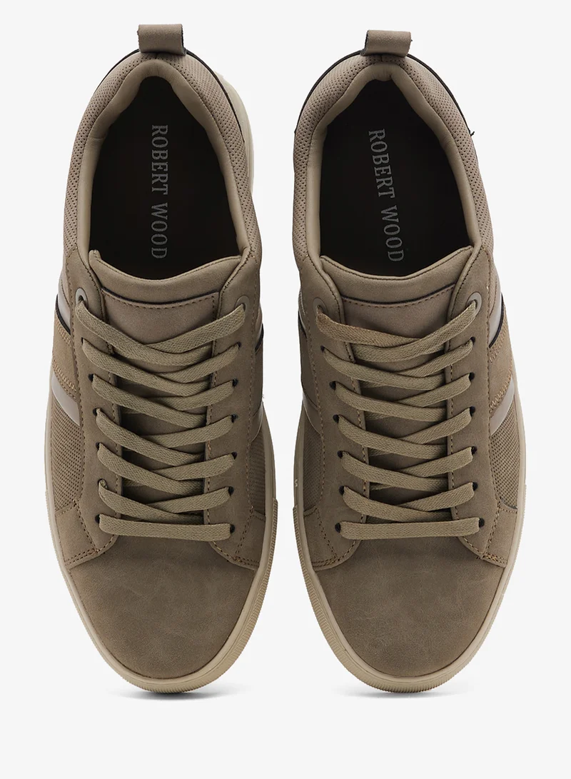 Robert Wood Perforation Detail Casual Sneakers