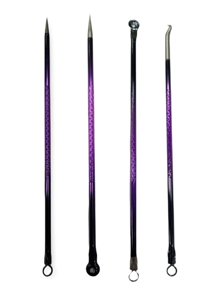 Generic - Blackhead Remover Pimple Tool Kit Set of 4 Stainless Steel Blackhead Removal Tool Pimple Popping Kit Pimple Extractor Acne Tool - Image 1