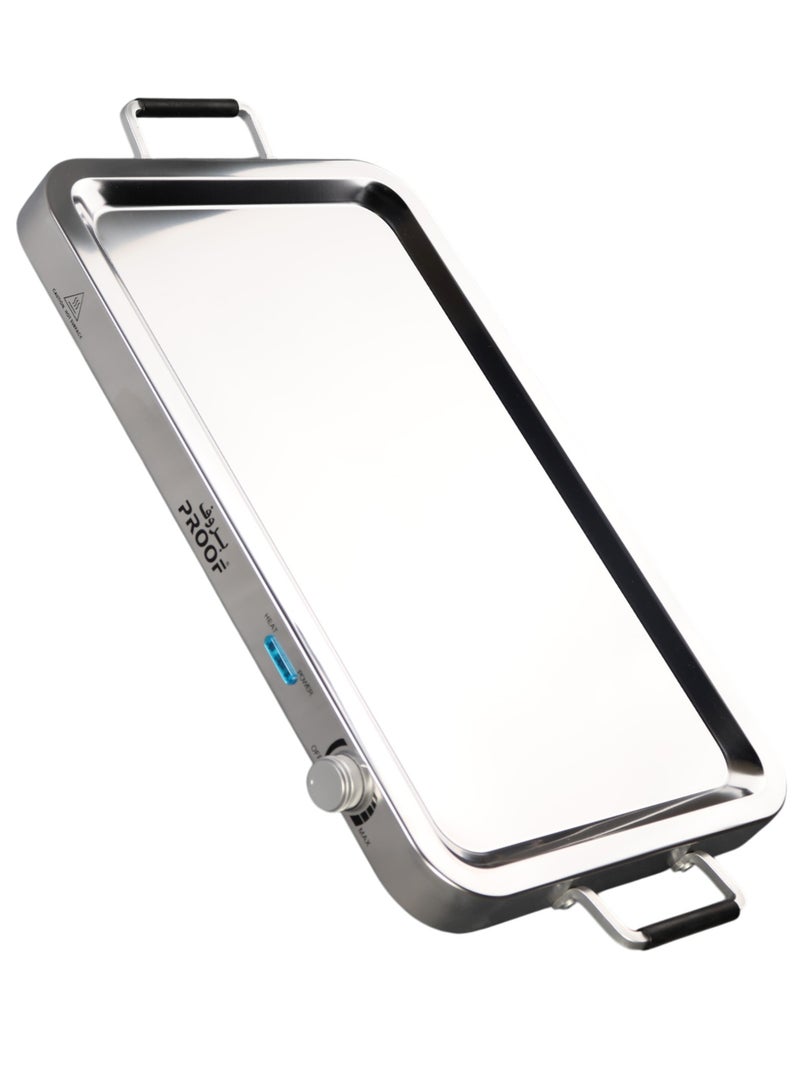 برووف سخان طعام كهربائي 450 واط من الستانلس ستيل – بتصميم أنيق وجذاب مع 3 أوعية للتسخين والحفظ وتحكم حراري. 3×2.5 لتر لكل خانة ووعاء استيل ماء داخلي للتسخين غير المباشر 8 لتر، مثالي للبوفيهات، الحفلات، المطاعم، وتقديم الأطعمة الفاخرة. - Image 3