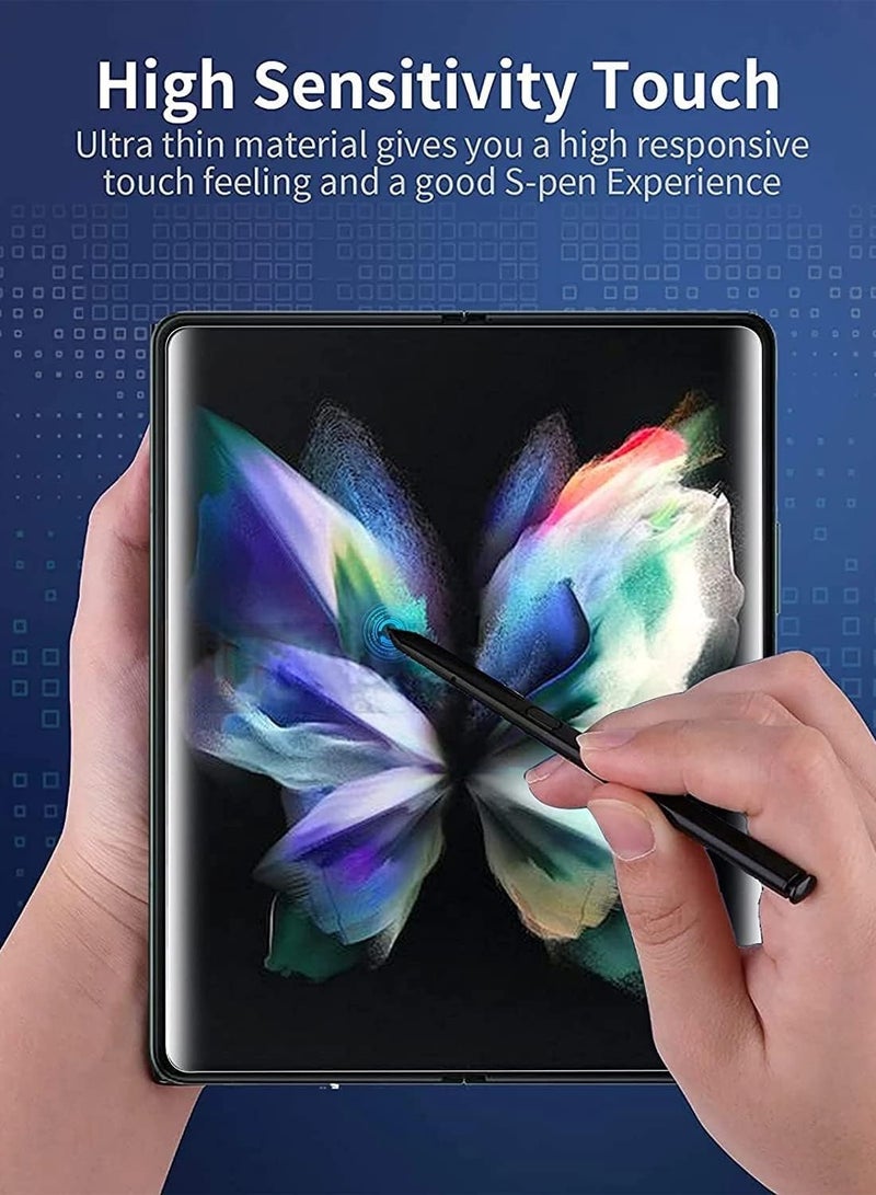 MIGOFAST 3 in 1 Front + back GLASS Film Designed for Galaxy Z Fold 4 5G soft hydrogel film Explosion proof Suitable for screen protector of Samsung Galaxy Z Fold 4 2021 Transparent - Image 3