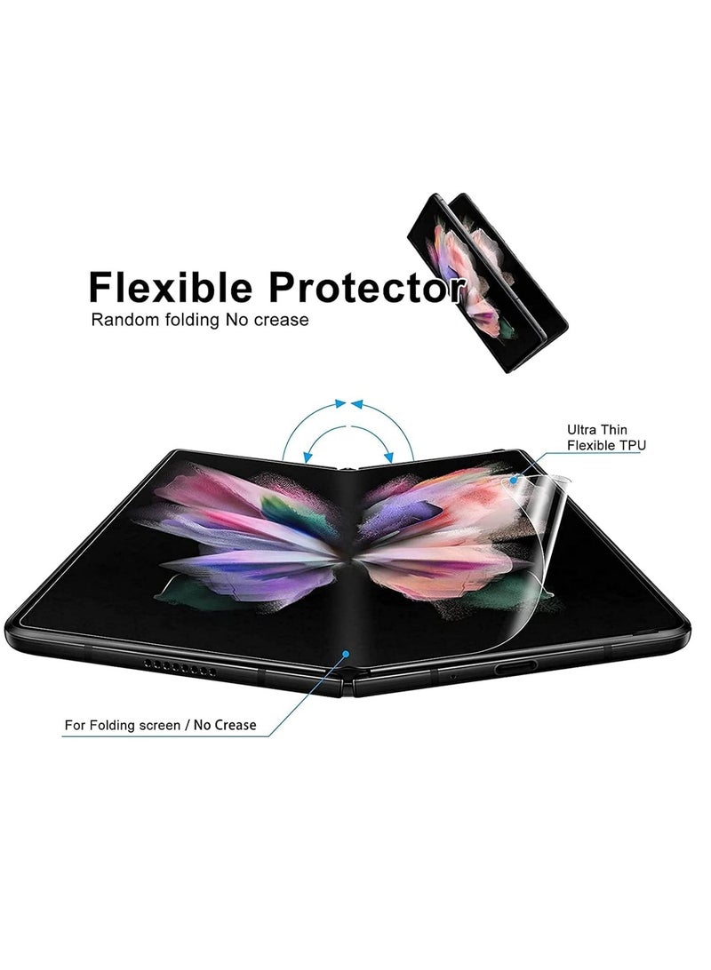MIGOFAST 3 in 1 Front + back GLASS Film Designed for Galaxy Z Fold 4 5G soft hydrogel film Explosion proof Suitable for screen protector of Samsung Galaxy Z Fold 4 2021 Transparent - Image 2