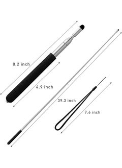 erorex Teachers Pointer Stick Telescopic Teaching Pointer Retractable Classroom Whiteboard Pointer Extendable For Teachers Guides Coach With A Lanyard And Felt Head Extends To 39.4 Inch  - Image 2