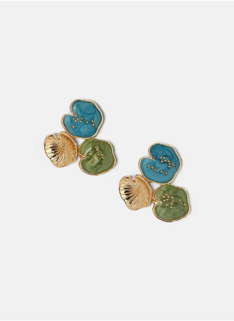 سوهي The Small Lilypad Contemporary Studs