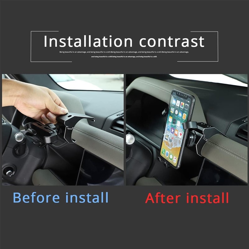 TINKI حامل هاتف محمول لتكييف الهواء في وحدة التحكم المركزية للسيارة من تينكي المصنوع من سبائك الألمنيوم - Image 5