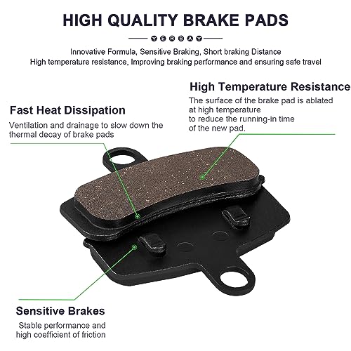 Yerbay Motorcycle Front and Rear Brake Pads Compatible for Harley Davidson FXDWG Dyna Wide Glide/FXDL Low Rider/FXDB Street Bob 2008-2017 - Image 4