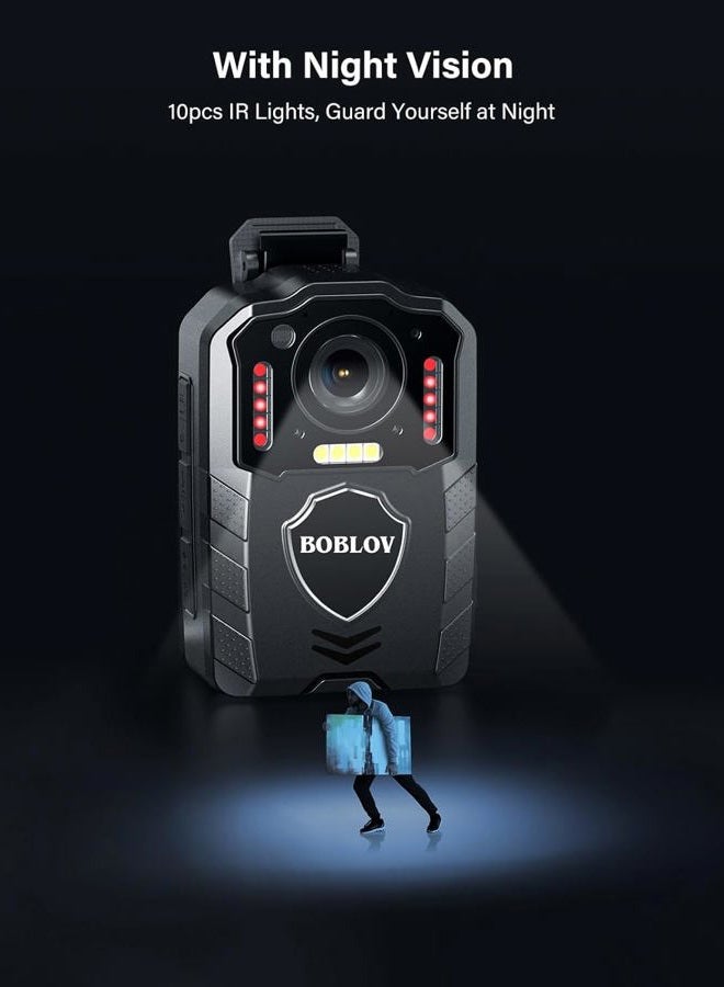 BOBLOV KJ25 1080p Camcorder, Support 13Hrs Recording, Body Camera Provided Night Vision, Hiking, Walk, Law Enforcement, and Pet Walking (Card Not Included) (KJ25 ONLY) - Image 4