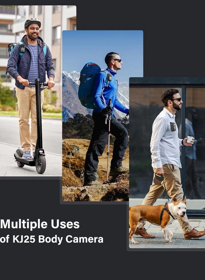 BOBLOV KJ25 1080p Camcorder, Support 13Hrs Recording, Body Camera Provided Night Vision, Hiking, Walk, Law Enforcement, and Pet Walking (Card Not Included) (KJ25 ONLY) - Image 5