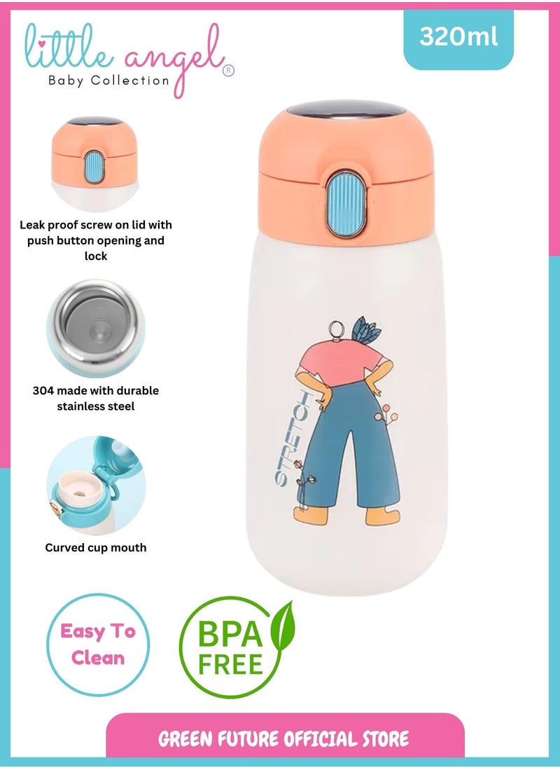 Little Angel Baby Thermos with Temperature Reading, High Quality 320ml - Stainless Steel, Insulated Vacuum Flask, Leak-Proof, Portable Water Bottle for Infants  - Image 2