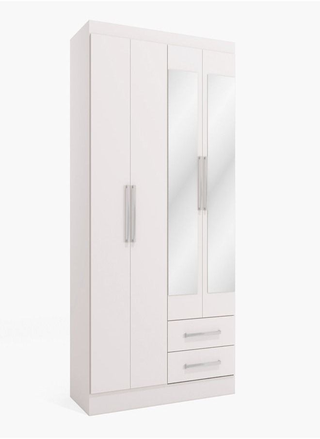 Home Box Londrina 4-Door 2-Drawer Young Wardrobe With 2 Mirrors 45 x 182 x 108 cm  - Image 2
