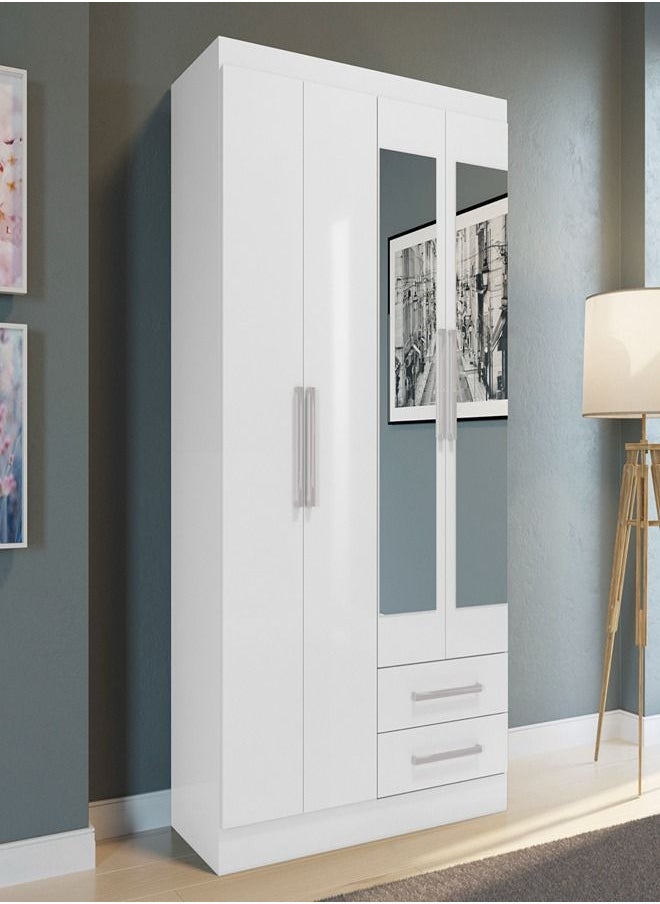 Home Box Londrina 4-Door 2-Drawer Young Wardrobe With 2 Mirrors 45 x 182 x 108 cm  - Image 1