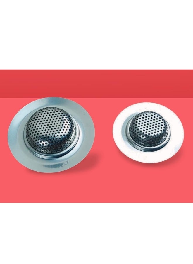 2Pcs Kitchen Sink Strainer Stainless Steel Hair Catcher Strainer Basket for Kitchen Sink Bathroom Tub Wash Basin Balcony Drain Hole 7.2cm 9 cm - Image 4