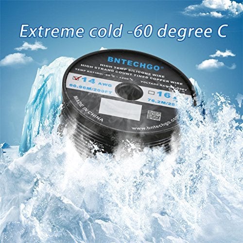 BNTECHGO 14 Gauge Silicone Wire Spool 200 ft Black Flexible 14 AWG Stranded Tinned Copper Wire - Image 5