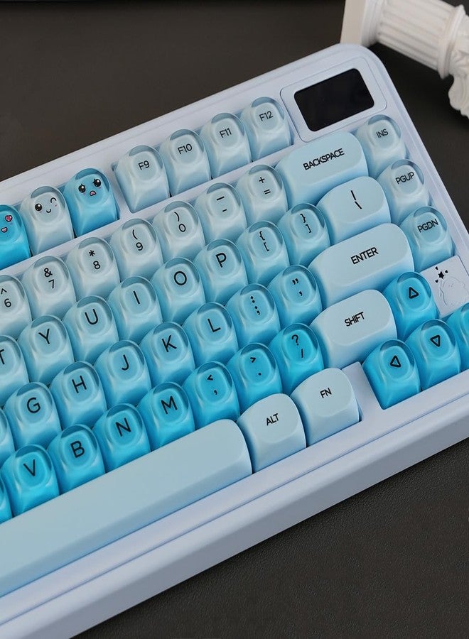 Sumgsn 132 Keys MOA Profile Keycaps PBT Cherry Profile Blue Jelly Keycaps Set Compatible with Wooting Keyboard 61/64/87/104/108 Cherry Mx Switches Mechanical Keyboards - Image 2