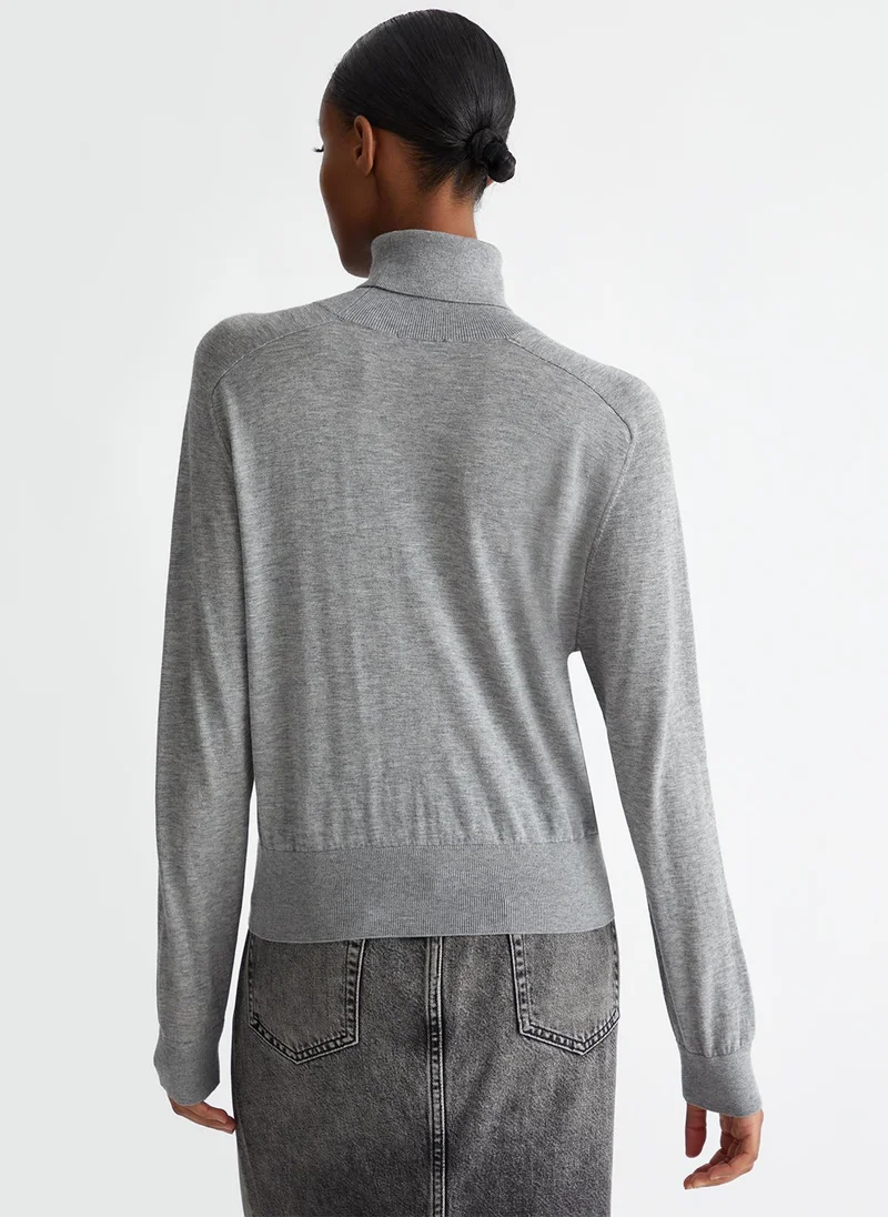 Liu Jo Cotton and cashmere polo-neck