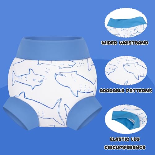 BIG ELEPHANT Reusable Baby Swim Diapers - 3 Pack for Boys – Adjustable, Easy to Wash, Soft & Waterproof, 12-24 Months - Image 4