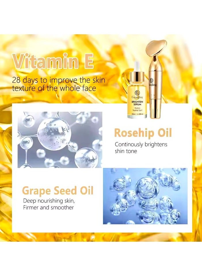 GUANJING Skin Care Set  Brighten Serum With Electric Facial Massager - Image 5