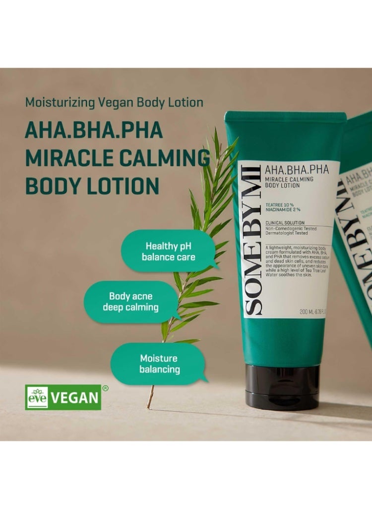Some By Mi AHA BHA PHA Miracle Calming Body Lotion 200ml – Soothing & Hydrating Body Lotion for Acne-Prone Skin 200mlml - Image 3