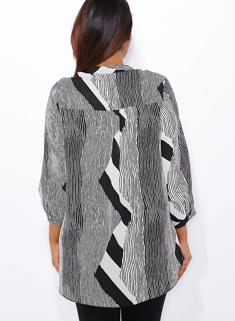 Ella Plus Striped Detailed Shirt