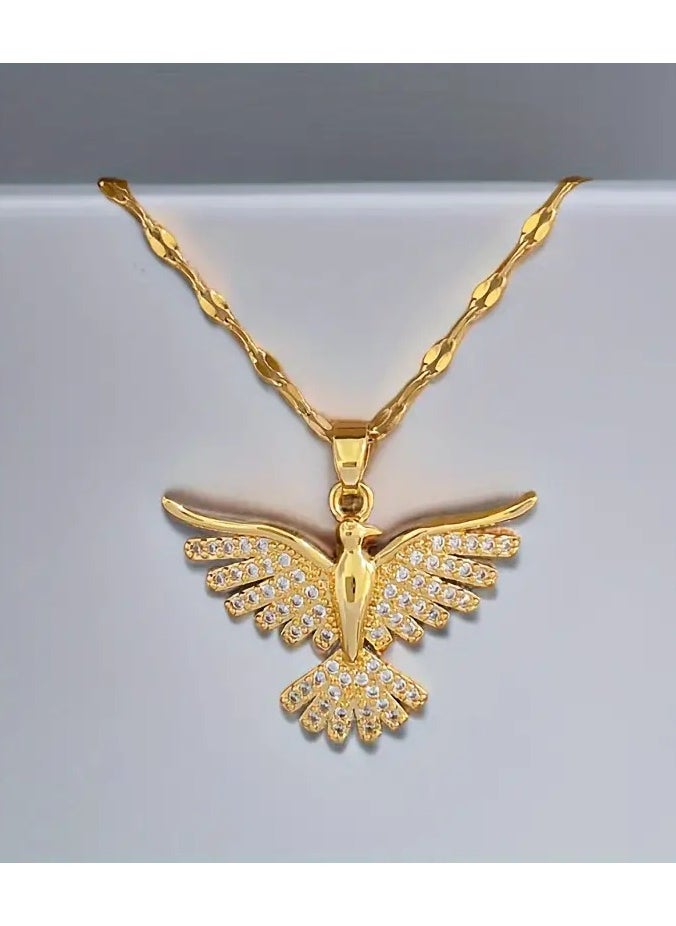 Goolsky Party Jewelry Phoenix Bird Pendant Necklace, Stainless Steel Chain Necklace For Women Halloween Christmas Gift  - Image 1