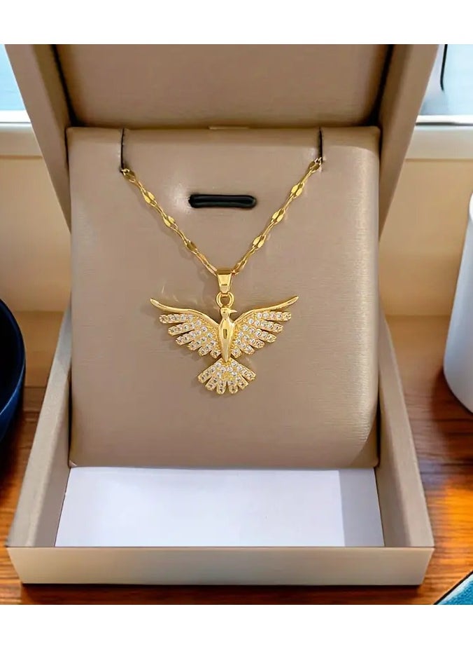 Goolsky Party Jewelry Phoenix Bird Pendant Necklace, Stainless Steel Chain Necklace For Women Halloween Christmas Gift  - Image 5