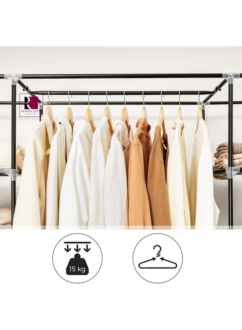 رومان جيفتس منظم تخزين الملابس من القماش باللون الأسود - Image 5