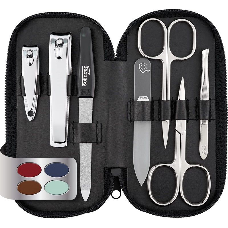 marQus Manicure Sets for Women  Men from Solingen Germany with glass nail file  Quality Grooming Kit Incl Nail Clippers  glass nail file Nail Kit Perfect for Pedicure