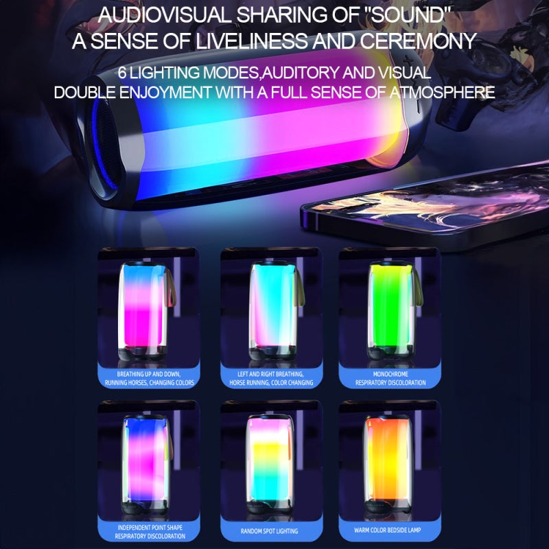 Wireless BT Speaker With 2 Mic TWS+ Connectivity Powerful Bass - Dynamic LED Lighting Voice Assistant Control for Home Parties Outdoor Gatherings - Image 4