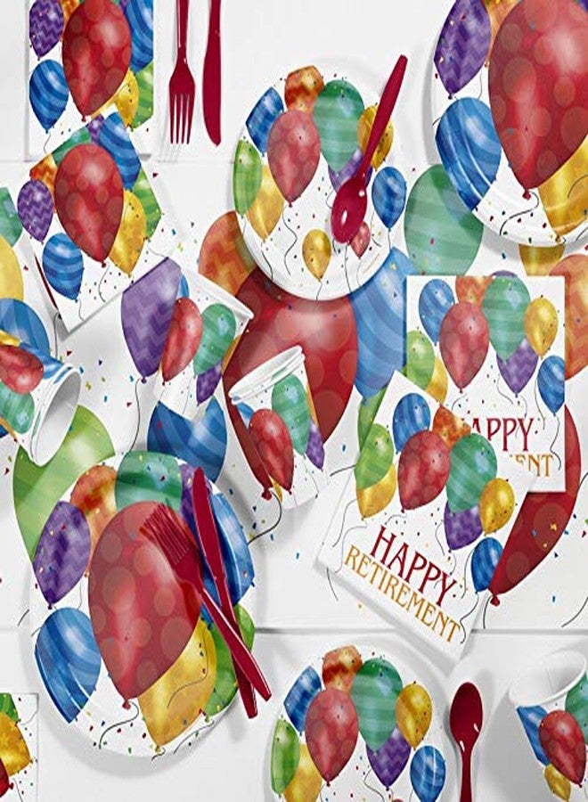 Creative Converting Retirement Multicolor Balloon Blast Luncheon Napkins - 16pcs - Image 3