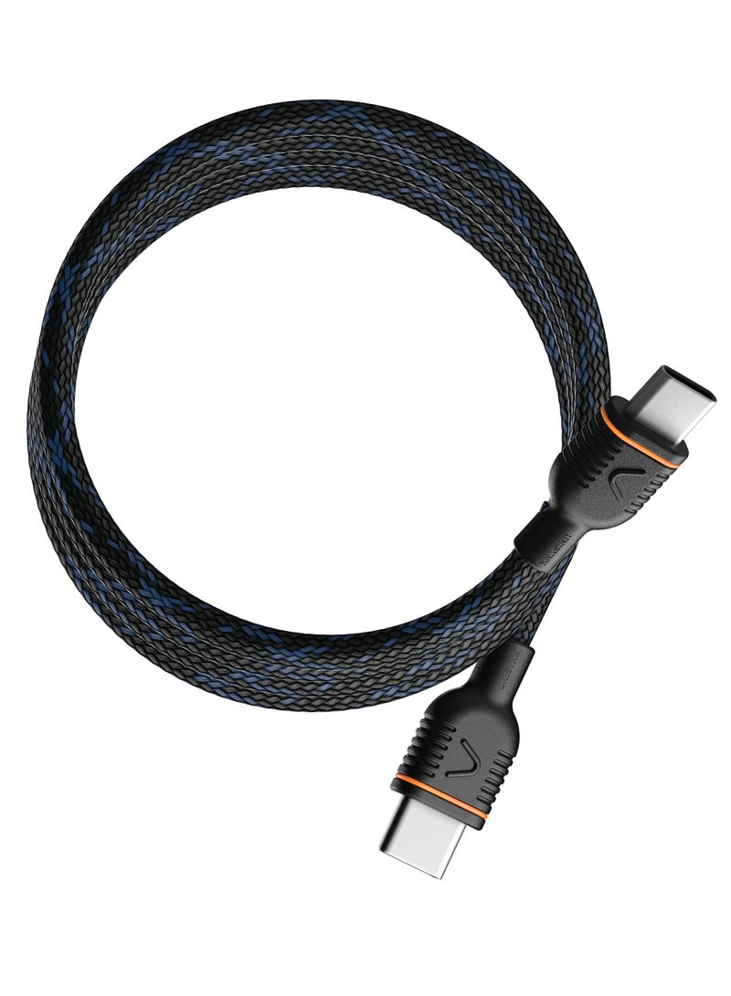 UNISYNK Magnetic USB-C to USB-C Cable 240W 1m - Fast Charging and Data Transfer Magnetic Type-C to Type-C Cable, 5A High-Speed Charging, Compatible with MacBook Pro, iPad Pro, Samsung Galaxy, Google Pixel, Nintendo Switch - Image 2